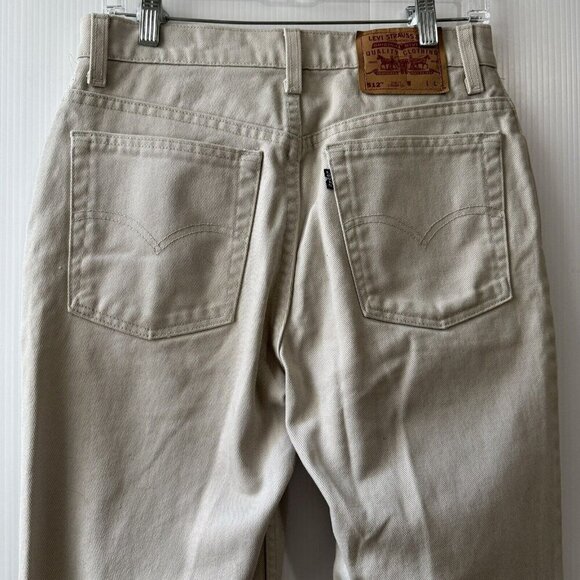 Vintage Levi’s Jeans 512 11 JR L Slim Fit Straight Leg Made In Usa Women’s Beige - Picture 16 of 16